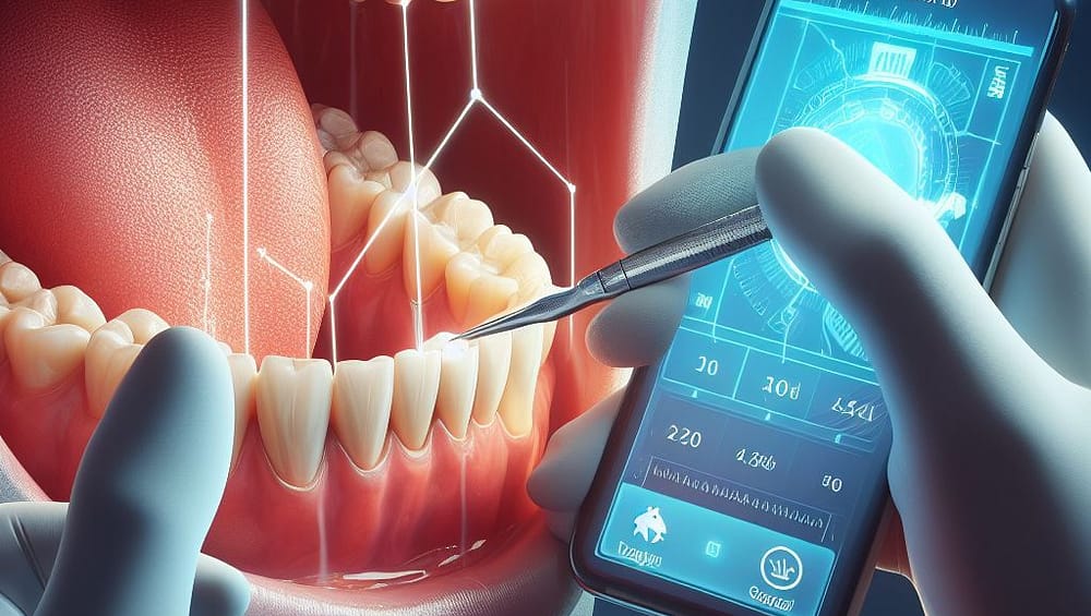 Close-up of a dental impression for ideal incisal length in bite registration.