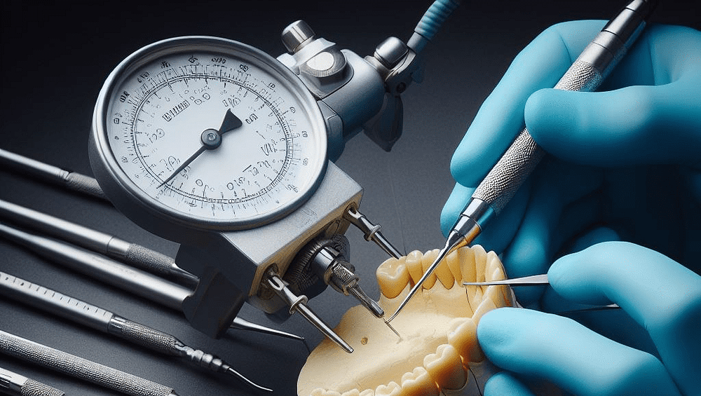 Image illustrating a dental technician using a waxing spatula.