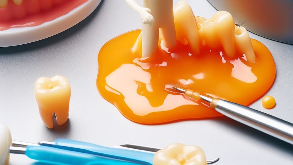 Melted wax overflowing from a container.