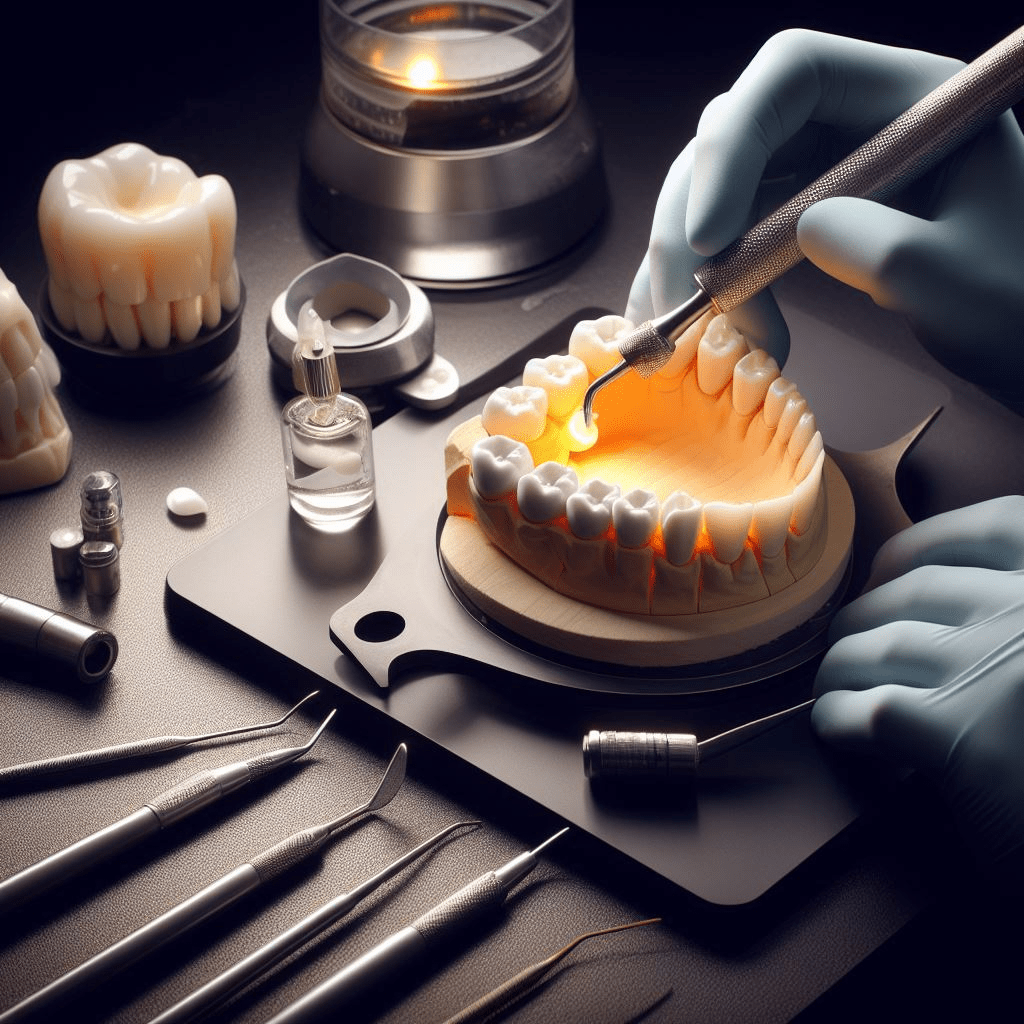 Image showing a dental waxing spatula and dental instruments