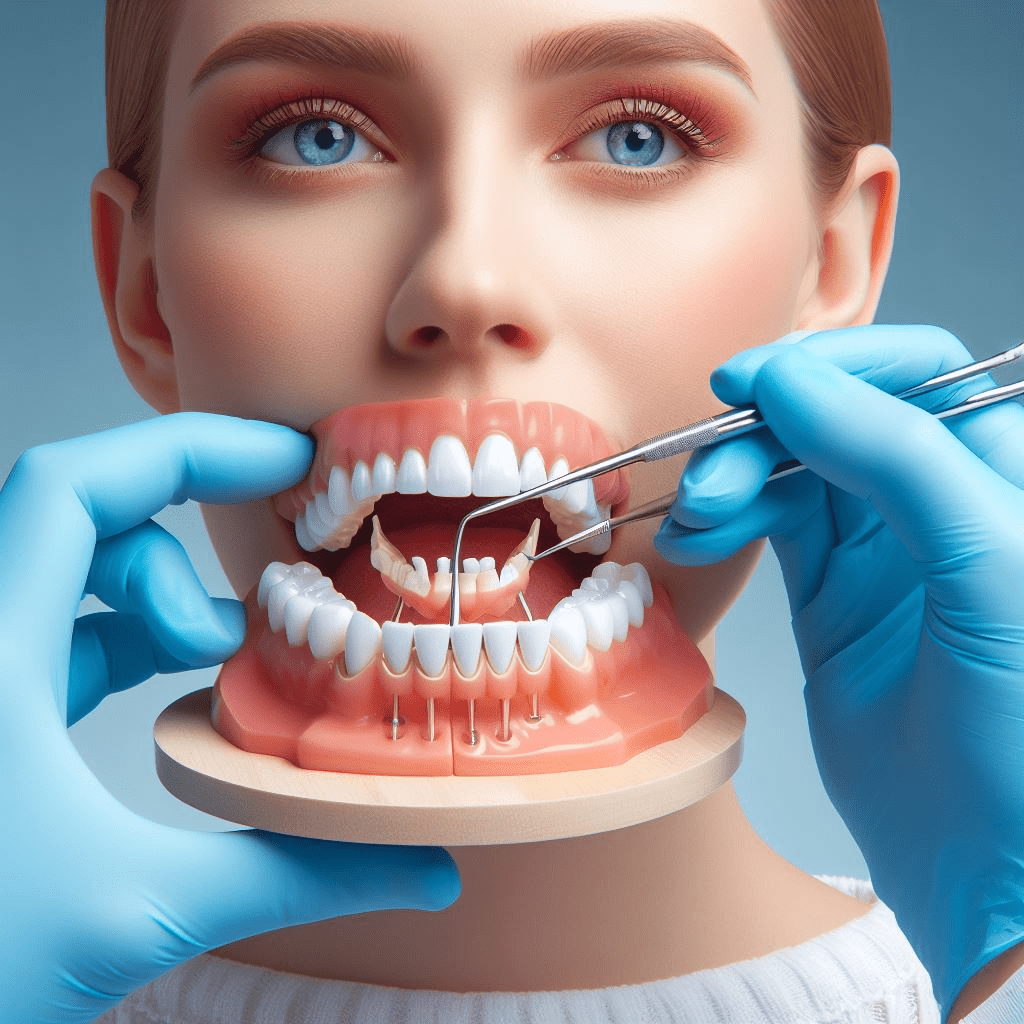 Dental professionals take precise impressions for bite registration.